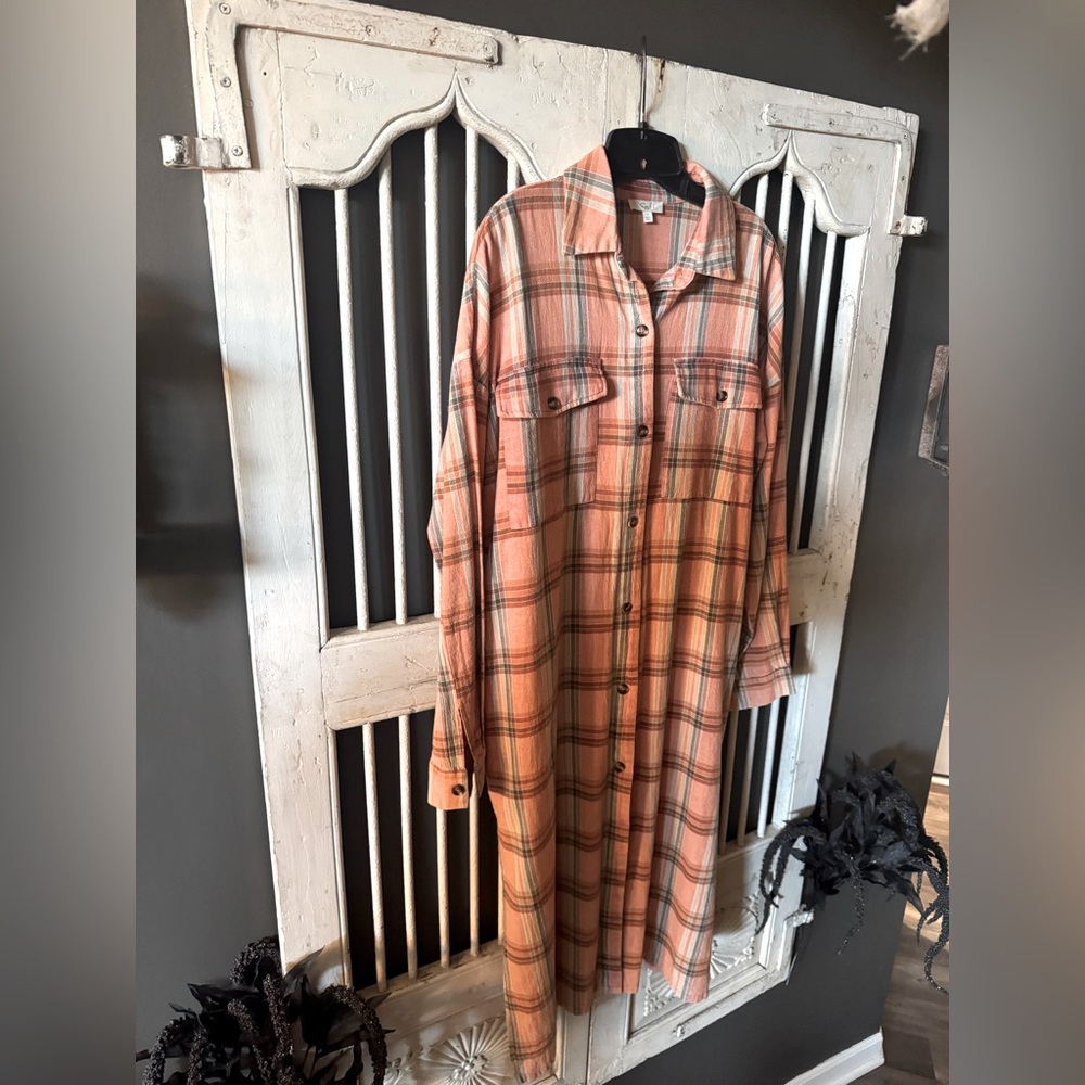 Easel plaid oversized shirt /dress